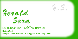 herold sera business card